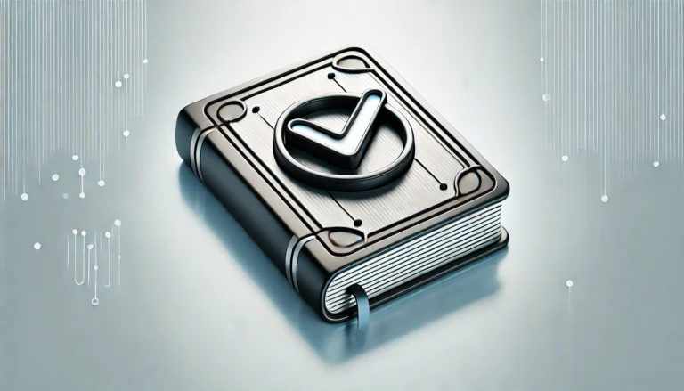 Vaveyla Onaylı Kitap temalı, dijital onay işaretiyle simgelenmiş modern kitap tasarımı.