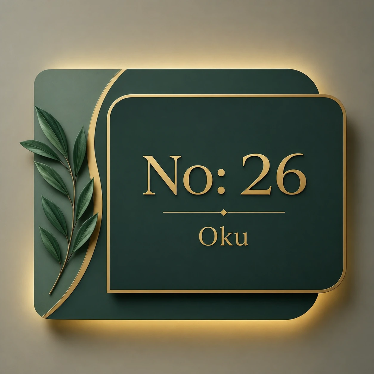 No 26 oku başlıklı, Vaveyla yeşiliyle hazırlanmış ve üzerinde yeşil yapraklar bulunan modern görsel