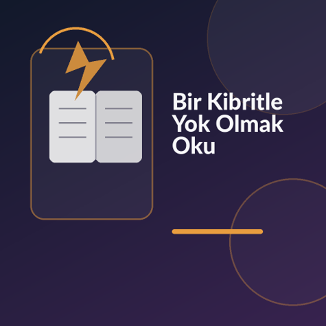 Üzerinde “Bir Kibritle Yok Olmak Oku” yazan, yanan kibrit, askerî rota ve karanlık dağ silueti temalı modern kare kitap görseli.
