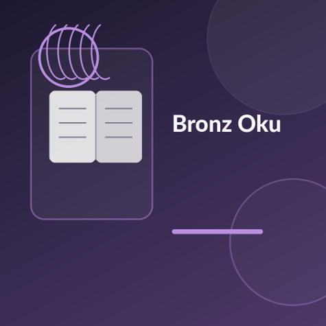 Üzerinde “Bronz Oku” yazan, bronz metal dokusu, oyun kartları ve kırılan zincir temalı modern kare kitap görseli.
