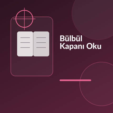 Üzerinde “Bülbül Kapanı Oku” yazan, bülbül silueti, dikenli kafes ve askerî rota çizgisi temalı modern kare kitap görseli.