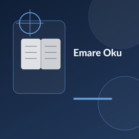 Üzerinde “Emare Oku” yazan, sarmaşık, kırık hafıza parçaları ve merkez koridoru temalı modern kare kitap görseli.
