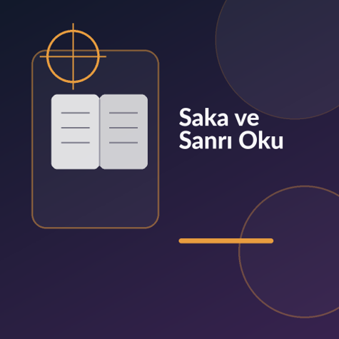 Üzerinde “Saka ve Sanrı Oku” yazan, evlilik cüzdanı, iki kimlik kartı, sanrı halkası ve saka kuşu çizgisi temalı modern kare kitap görseli.