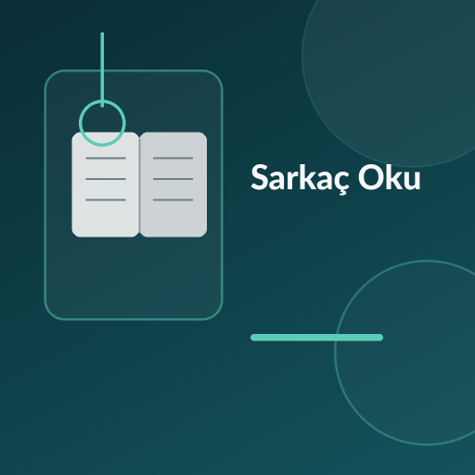 Üzerinde “Sarkaç Oku” yazan, sarkaç, kapalı kapı, kırık saat ve koyu aile arması temalı modern kare kitap görseli.